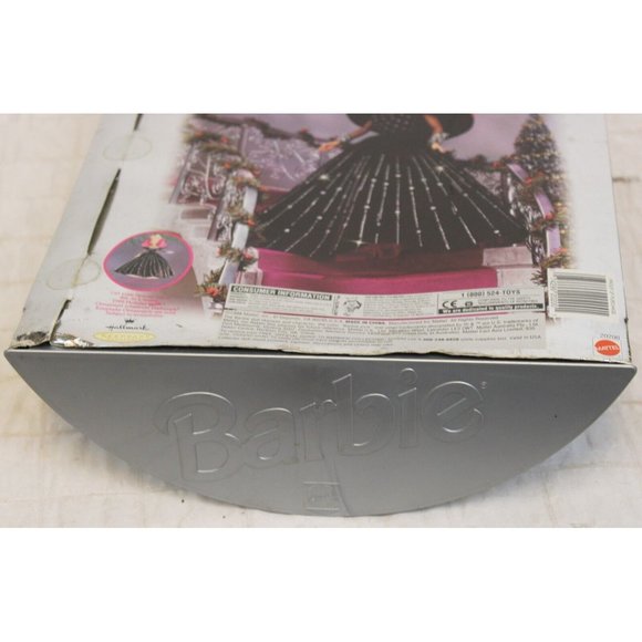 VTG 1998 Mattel Happy Holidays Barbie Doll Special Edition Black Pink Gala Dress - Picture 6 of 11